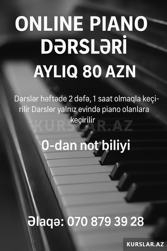 Online piano dərsləri Online piano dərsləri