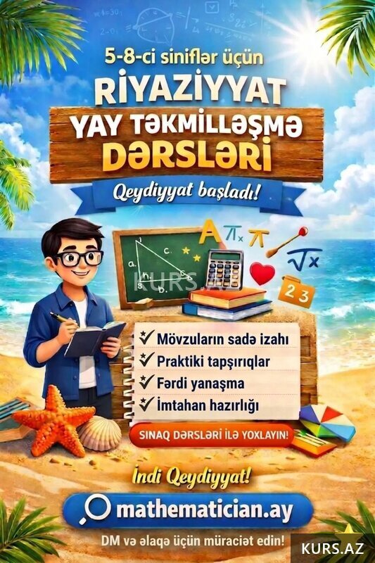 5–8-ci siniflər üçün Riyaziyyat təkmilləşdirmə 5–8-ci siniflər üçün Riyaziyyat təkmilləşdirmə