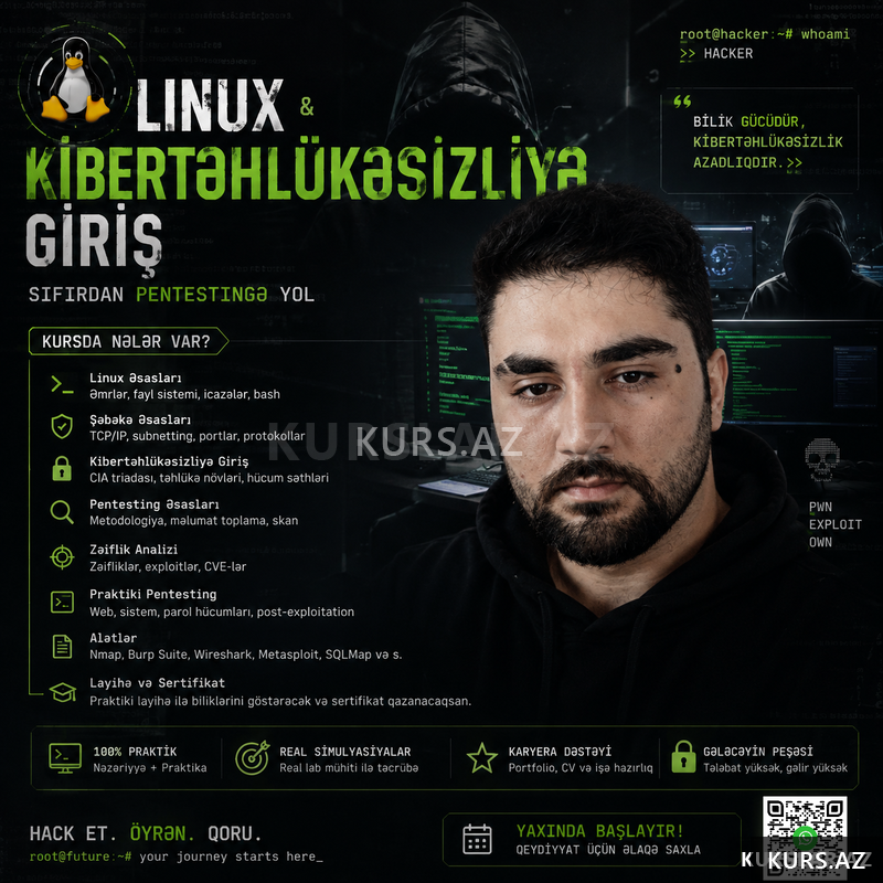 Linux və Kiber təhlükəsizlik kursu Linux və Kiber təhlükəsizlik kursu