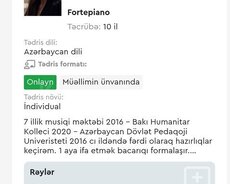 Fortepiano dərsləri